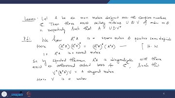 Singular Value Decomposition of a Matrix #swayamprabha #ch38sp