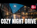 Rainy Night Drive in Aalborg, Denmark 🇩🇰 | 4K POV Nordic City Ambience 🌧️ Cozy Scandinavian Vibes