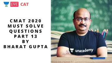 CMAT 2020 | Must Solve Questions | Part 13 by Bharat Gupta