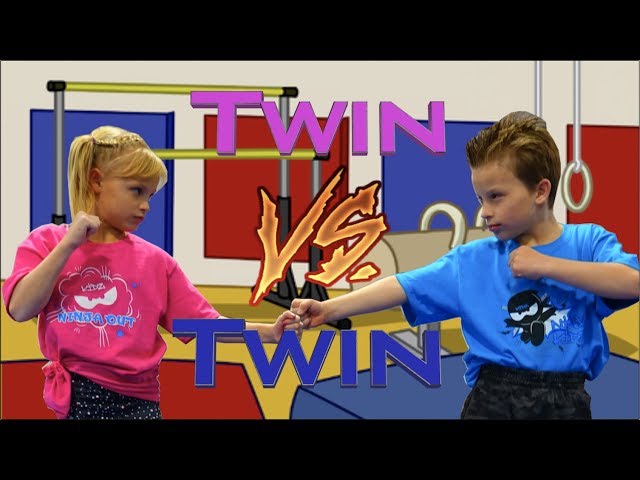 Sister vs Brother - Twin Gymnastics class=