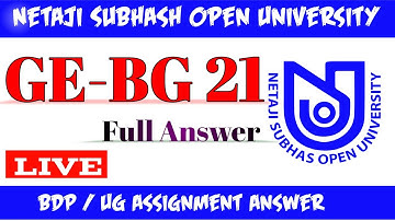 NSOU BDP GEBG ASSIGNMENT ANSWER 2022 ( Set 1 ) || NSOU BDP GEBG ANS 2022