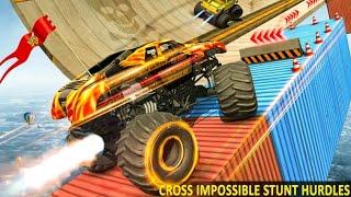 Ramp Monster Truck Stunt : New Racing Game : रेसिंग गेम गाड़ी वाला : काम वाला न्यू गेम screenshot 5