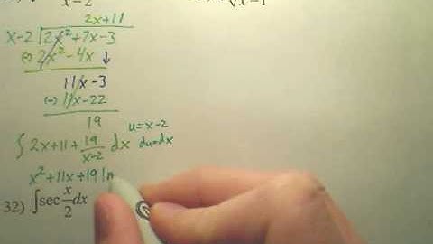 5.2 Natural Logarithmic Integration Practice A1 - Calculus