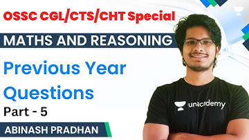 OSSC CGL CTS | PYQ | Part 5 | Maths and Reasoning | Abinash Pradhan