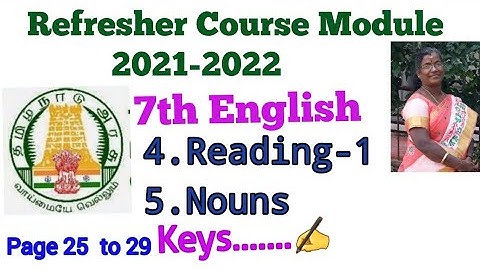 Refresher course module/7th English @dm-1965