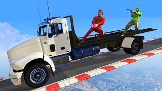 SNIPERS VS TRUCK SURFERS!? (GTA 5 Funny Moments)