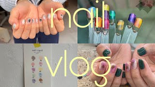 nail vlog | 3월 네일샵 브이로그 | 네일엑스포, 봄 신상 네일 재료 언박싱, 그리고 계속 먹는 먹방 네일리스트 (아가리어터)