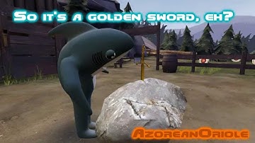 Left Shark Tries To Get The Golden Sword [Golden Sword Collab 3 Entry]