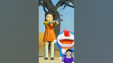 Squid Game AI | Robotic Girl vs  Doraemon  #squidgame #squidgame2 #ai