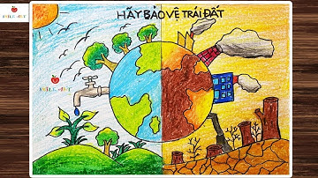 Vẽ tranh ô nhiễm môi trường | Vẽ chủ đề sống xanh | Drawing a Poster to Save the Earth #smileart
