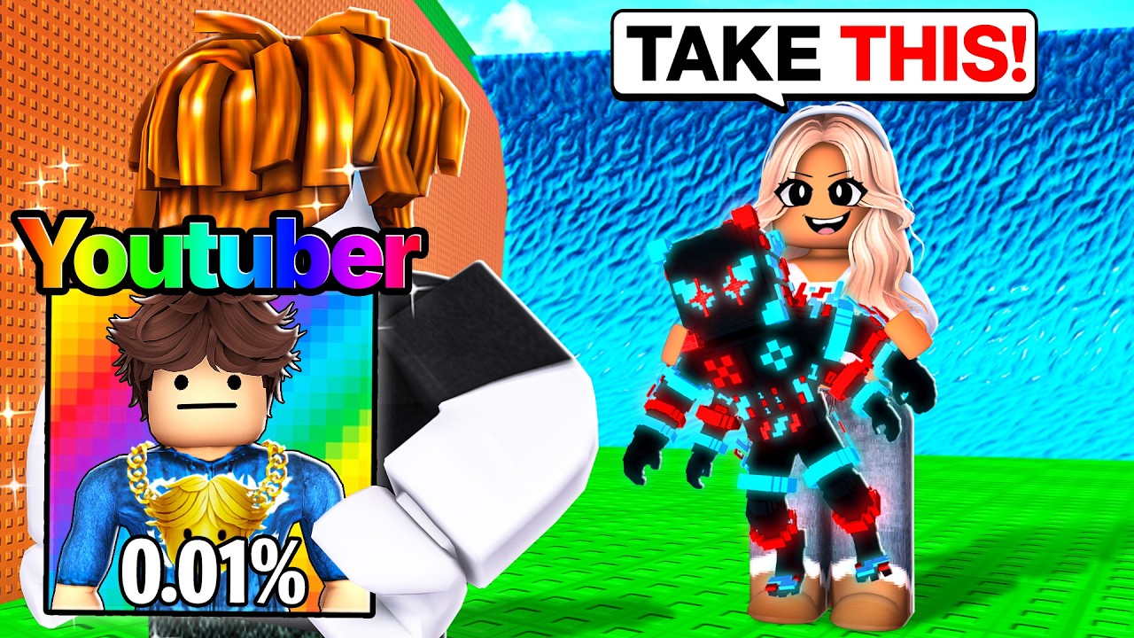 I Pretended To Be a NOOB, Then Gave Away YOUTUBER Brainrots!