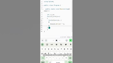 06-Triangle pettern using nested for loop in C#॥ Nested For Loop #basicofcoding#coding#csharp#shorts
