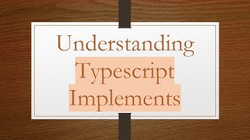Understanding Typescript Implements