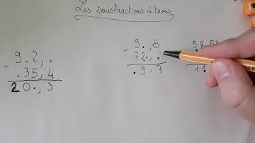 Les soustractions à trous
