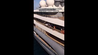 Jumping Off One of the Biggest Yachts in the World