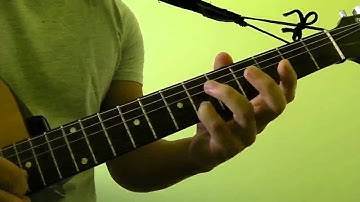How to Press and Play C#7 (C sharp seven) or Db7 (D flat seven) Guitar Bar Chord