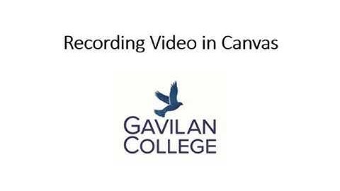 Recording video in Canvas
