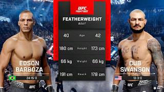 EA Sports UFC 6 - Edson Barboza Vs Cub Swanson I FULL FIGHT (PS5)