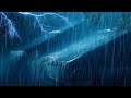 Sleep Instantly with Heavy Rain & Very Strong Thunder on Tin Roof - Rain Sounds for Sleeping - ASMR