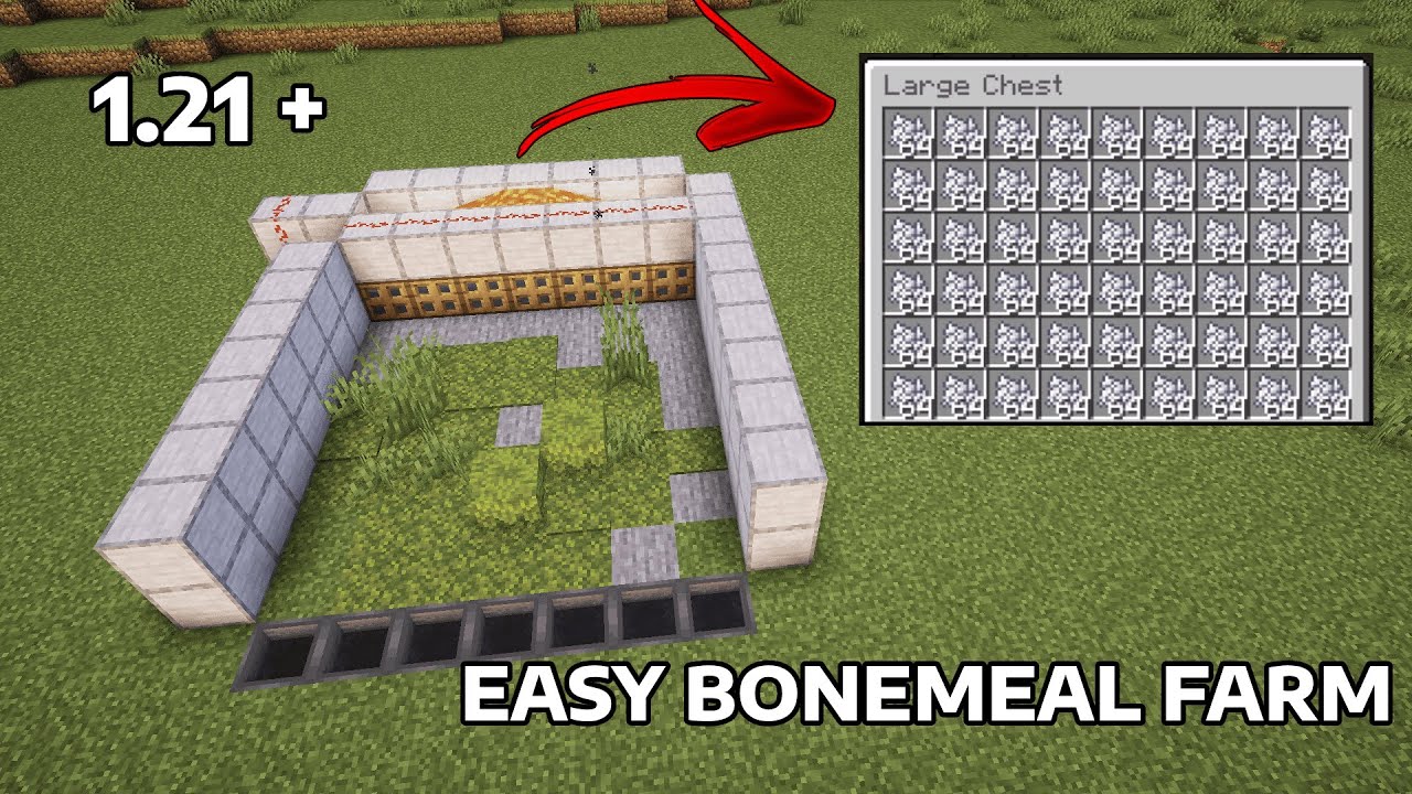 Easy Bone Meal Farm 🌱 | Minecraft Survival Build - YouTube