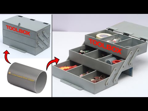 how to make a tool box  using PVC pipe | creative idea with PVC