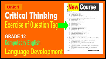 Unit 1 Grammar Exercise ||Compulsory English Grade 12 ||  Tag Question