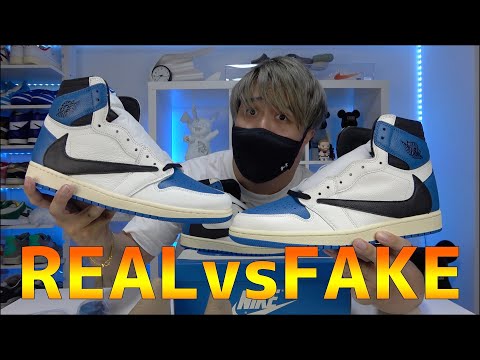 TRAVIS SCOTT FRAGMENT NIKE AIR JORDAN 1  Real vs Fake