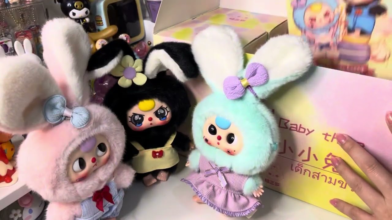 Unboxing Baby Three macaron cute bunny V1 💖✨