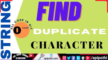 1 .How to Print duplicate characters from String