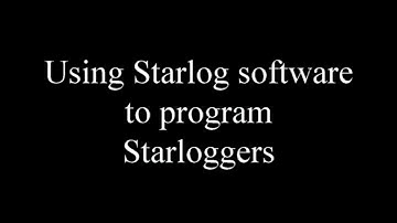 Using Starlog Software to Program Starloggers.