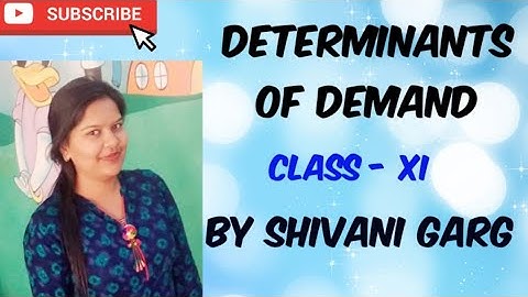 Determinants of Demand || Demand Function || Class XI || Theory of Demand || Part-2