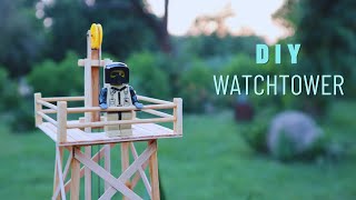 How to Make a Watchtower - DIY Ice Cream Sticks Crafts