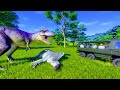 Driving With Albertosaurus &amp; Euplocepahlus &amp; Ourannosaurus - Jurassic World Evolution