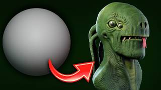 How I Made this Lizard Alien Creature Sculpt in Blender