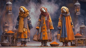 Saffron Smoke Parade – Surreal AI Dance Video 4K