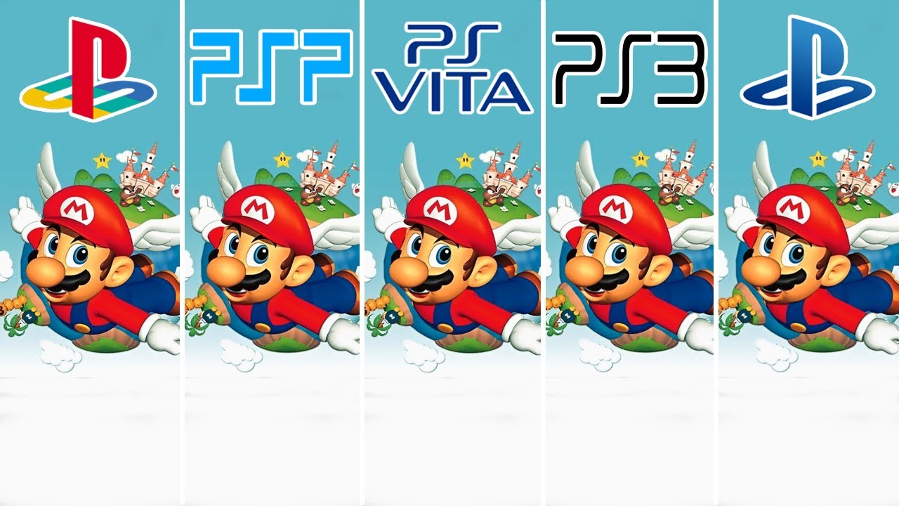 Super Mario 64 (1996) PSP vs PS2 vs PS Vita vs PS3 PS4 | Fan Ports Comparison - YouTube