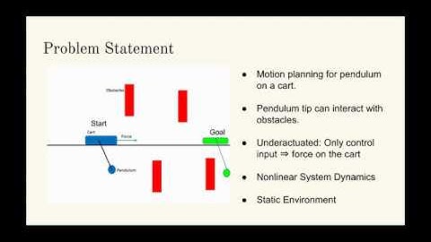 motion planning for pendulum on cart