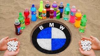 BMW Logo in the Hole with Orbeez, Coca Cola, Mentos \& Popular Sodas