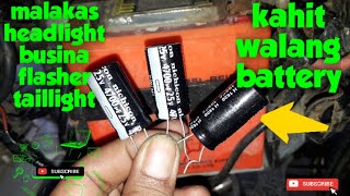 paano palakasin ang 12volt led acid battery ng motor