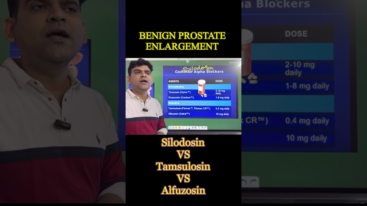 Silodosin vs tamsulosin vs alfuzocin #drniteshraj #drnitish #doctor #prostatetreatment #urimax #bph