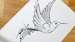 How to draw a bird tattoo