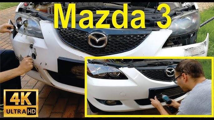 Mazda 3 2003-2008 front bumper removal 