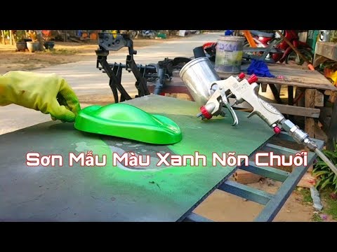 Màu Xanh Lá Chuối - Sơn Mẫu Màu Xanh Nõn Chuối / Cho Dàn Áo Xe Wave Nhỏ