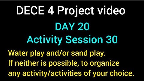 IGNOU DECE 4 Project video#day 29#activity 30#music and movement activity#
