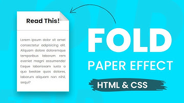 Paper Fold Effect using Html & CSS | CSS Paper Curl Effect | Corner Fold