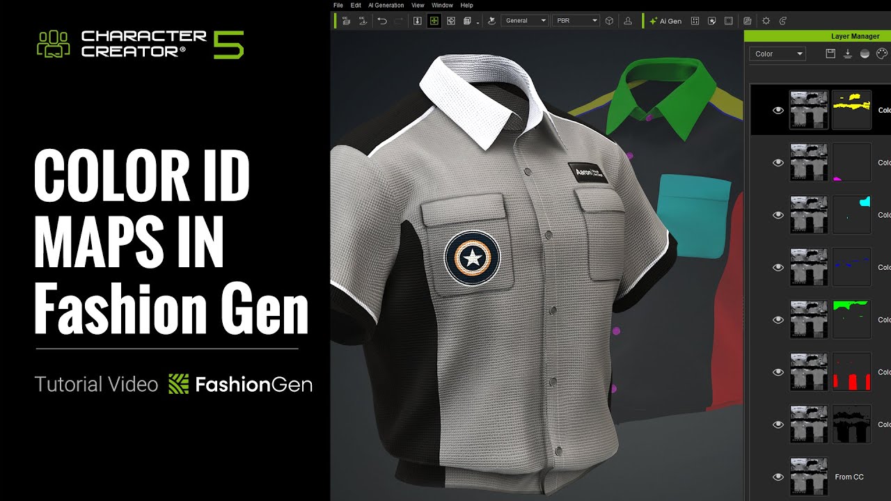 Color ID Maps in FashionGen | Character Creator 5 Tutorial