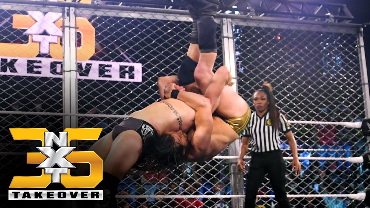 Cole nails O’Reilly with Panama Sunrise inside a Steel Cage: NXT TakeOver 36 (WWE Network Exclusive)