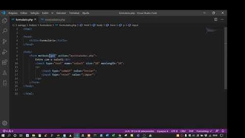 Métodos de envio de informações GET e POST