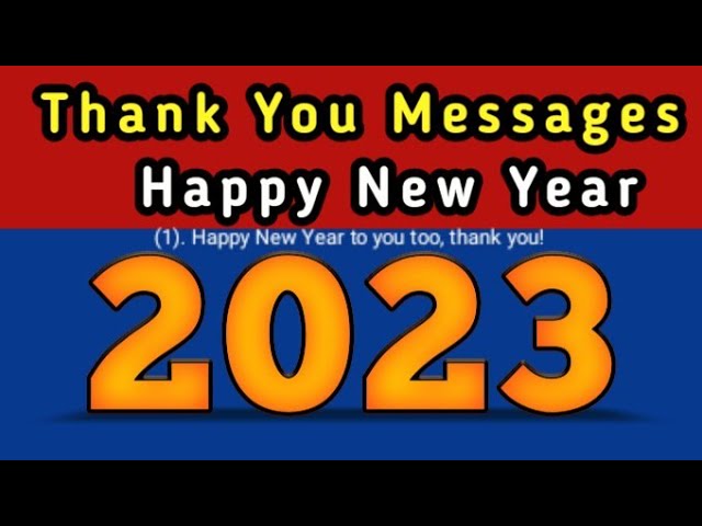 Happy New Year Reply Messages In 23 Thank You Reply Messages For New Year Wishes New Year Than Youtube