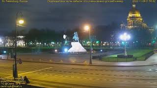 Камера Медный всадник, Сенатская площадь  уходит на зимовку!  Webcam is leaving for the winter!